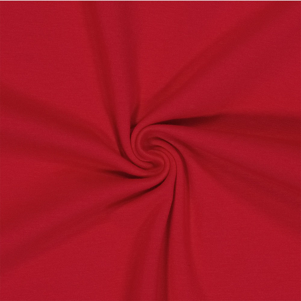 Layer Modal 弧擺修身短袖上衣 紅色