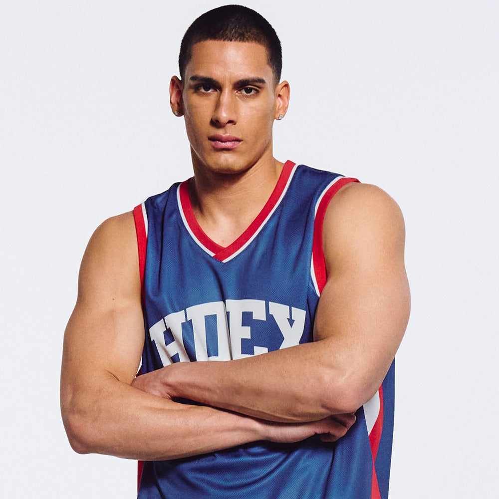 【新品預購】Basketball Mesh Jersey 透氣網眼球衣背心 深藍色