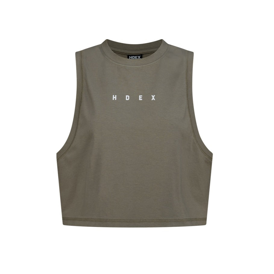 Main Small Logo 無袖運動背心 奶茶色