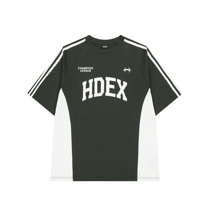 【新品預購】Side Color Block 滾邊撞色棉質運動上衣 卡其色