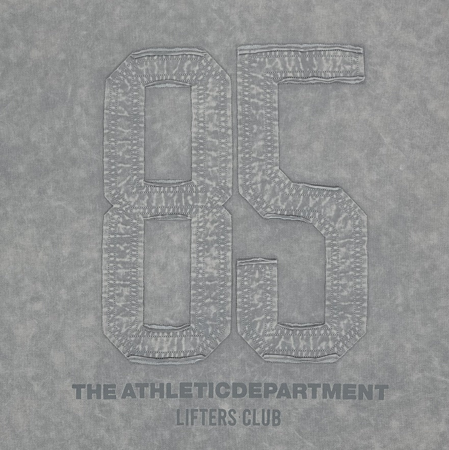 Washed Applique Over Fit 水洗復古風短袖上衣 灰色(男女同款)