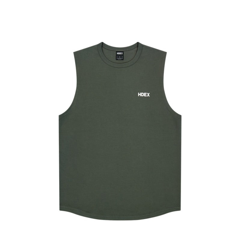 【新品預購】Main Small Logo 圓領運動背心 卡其色