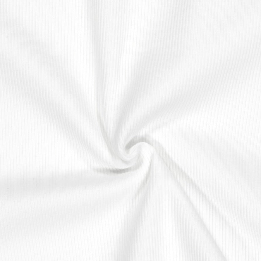 【新品預購】Essential Ribbed 修身削肩背心 白色