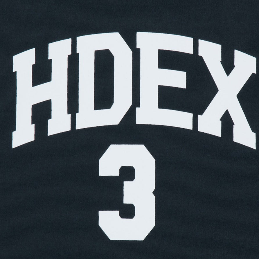 3 Edition 削肩短版滾撞色背心 深藍色