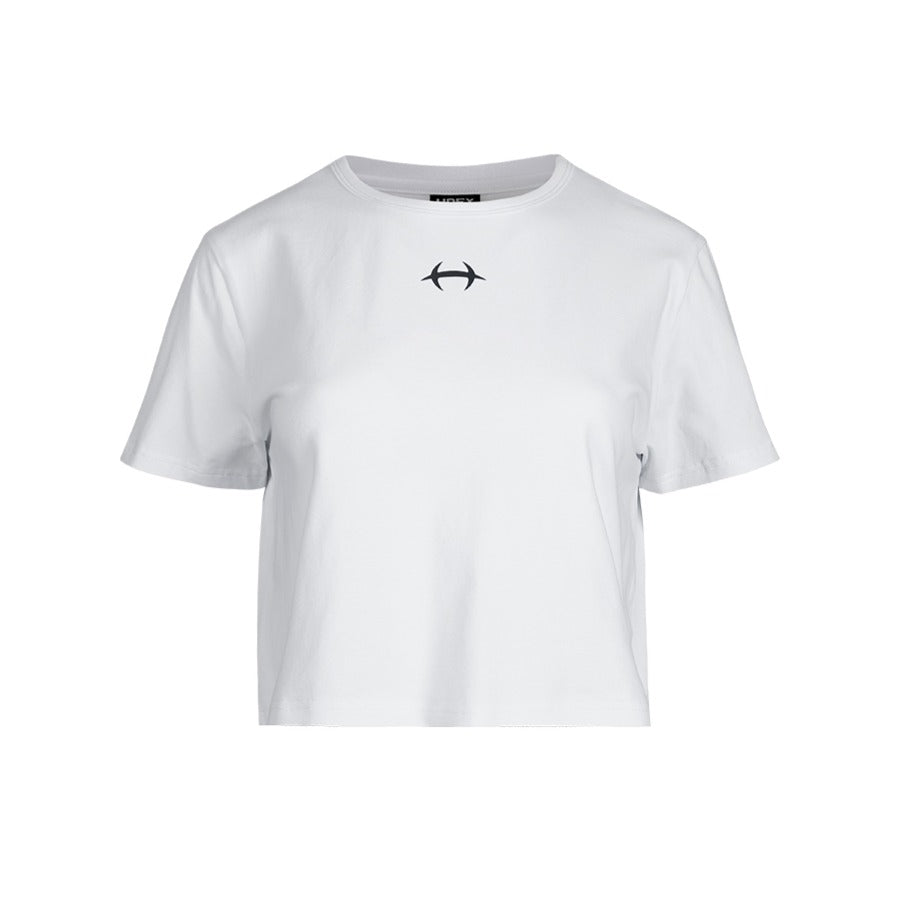 Womens Inhens Symbol 短版短袖上衣 白色