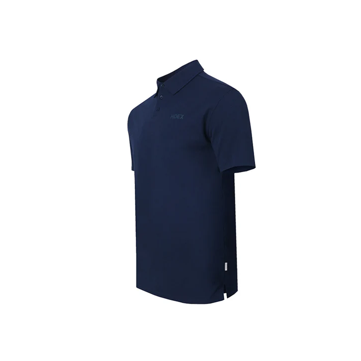 Comfort Fit 莫代爾棉立領Polo衫 黑色