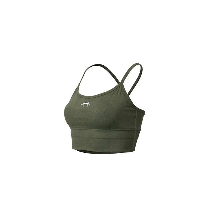 Python 蛇紋壓紋美背交叉運動背心 深灰色