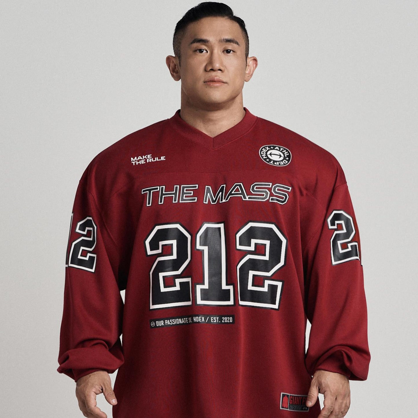 THE MASS 212 GIANT FIT 美式長袖上衣 紅色
