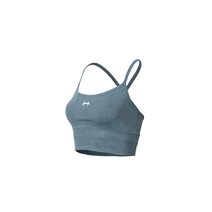 Python 蛇紋壓紋美背交叉運動背心 深灰色