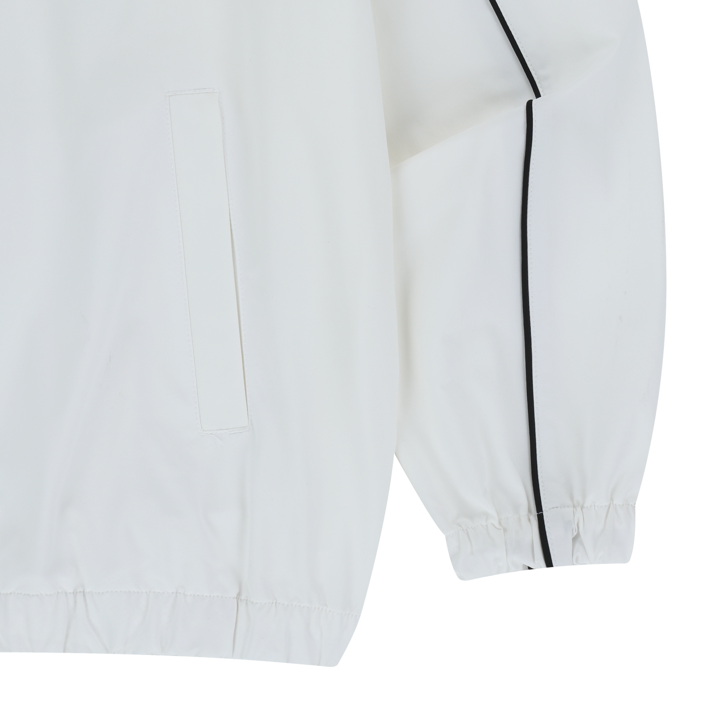 Color Block 撞色滾邊長袖運動上衣 白色