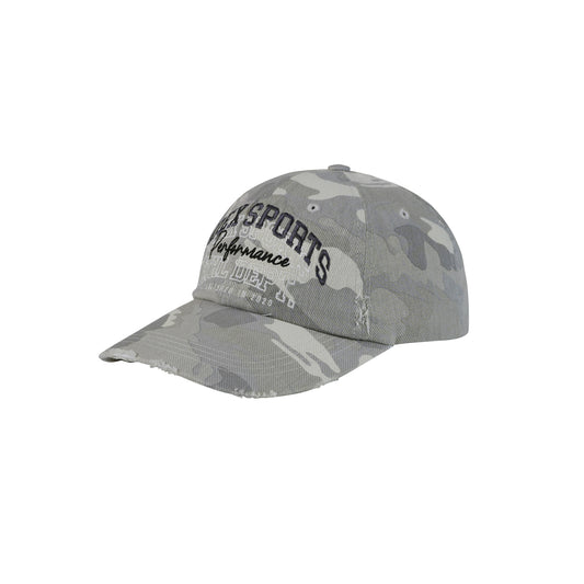 Arch Logo 水洗刷舊迷彩棒球帽 灰色迷彩