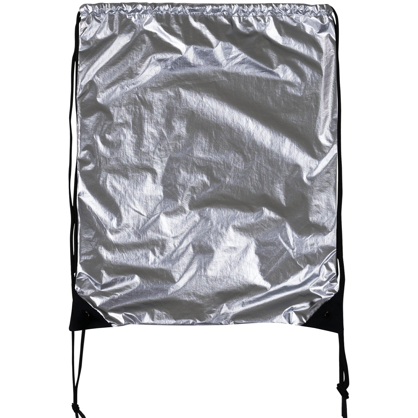 Metal Champ 金屬光澤運動束口後背包 銀色