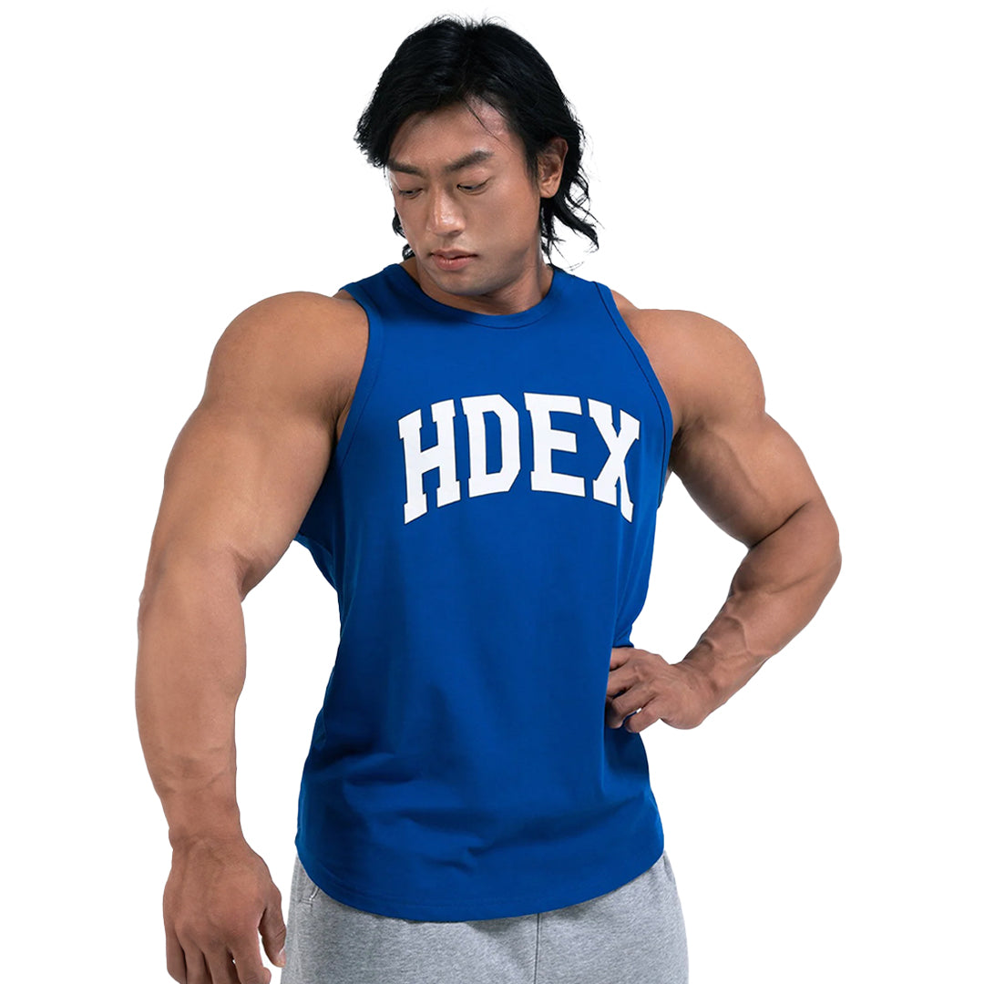 Arch Logo 圓領運動背心 鈷藍色