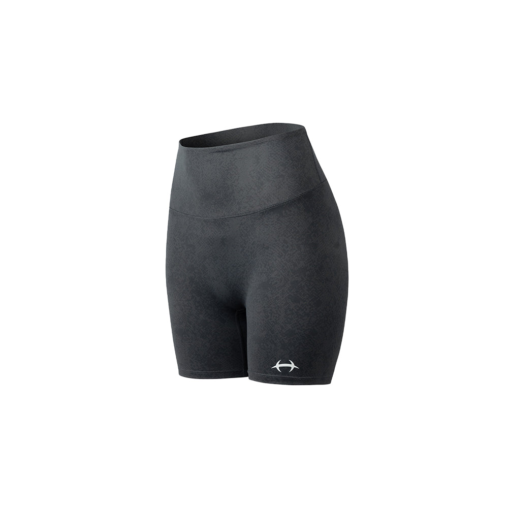 Python 蛇紋壓紋3.5分單車短褲 藍色