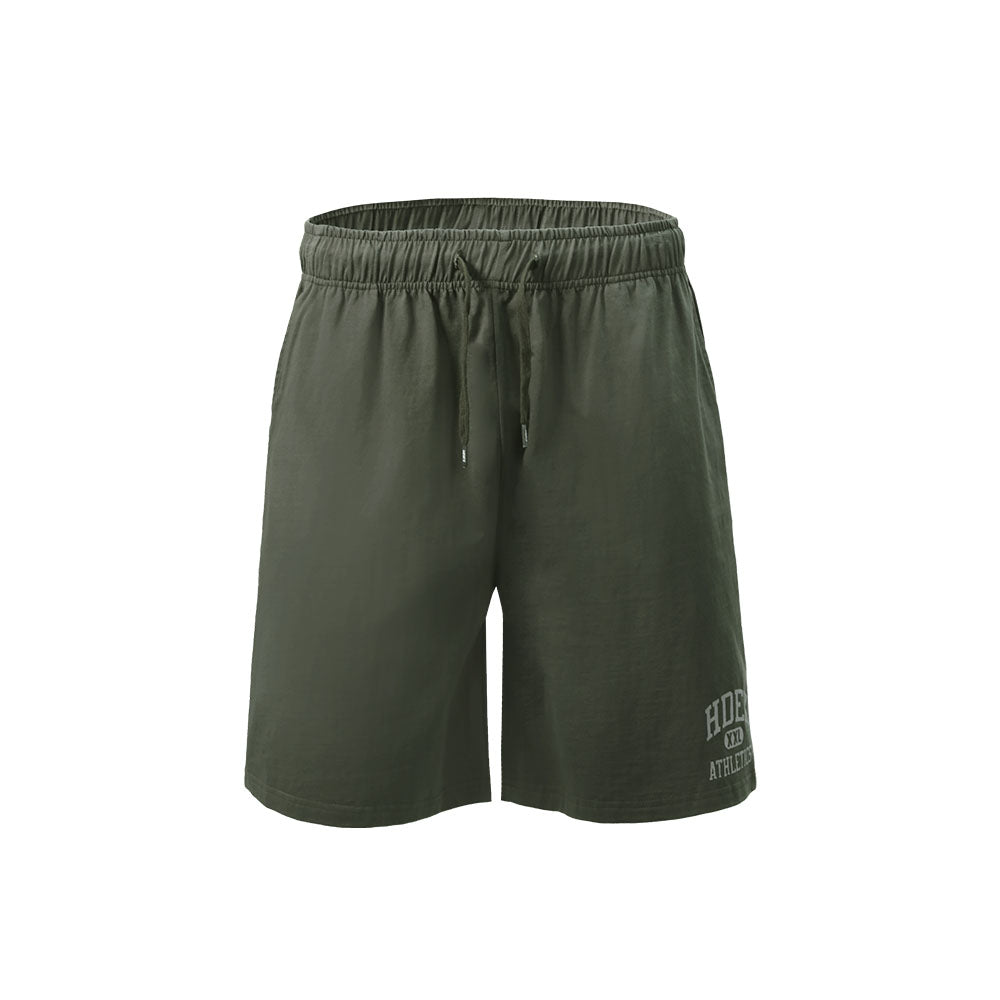Varsity Comfortable 美式校園風純棉運動短褲 燕麥色