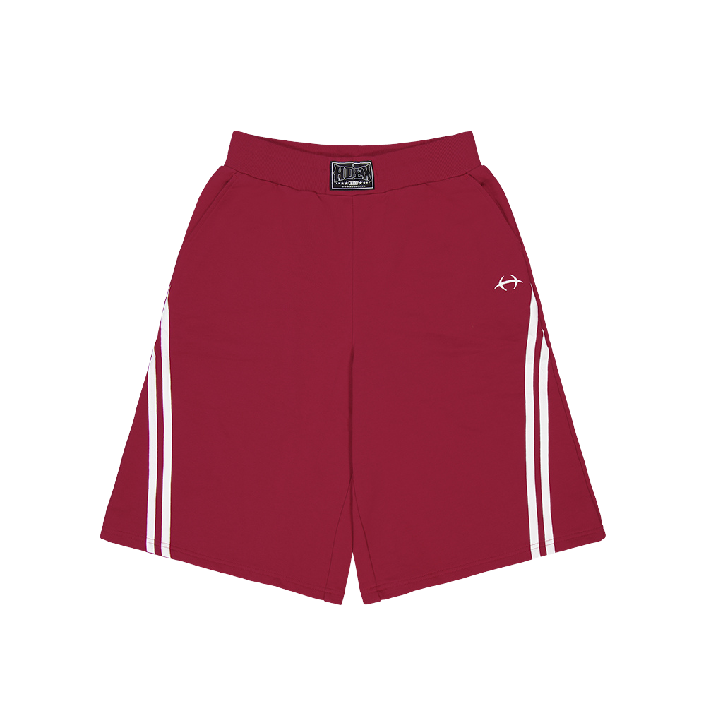 【新品預購】SOLID 百慕達運動短褲 深紅色(男女同款)