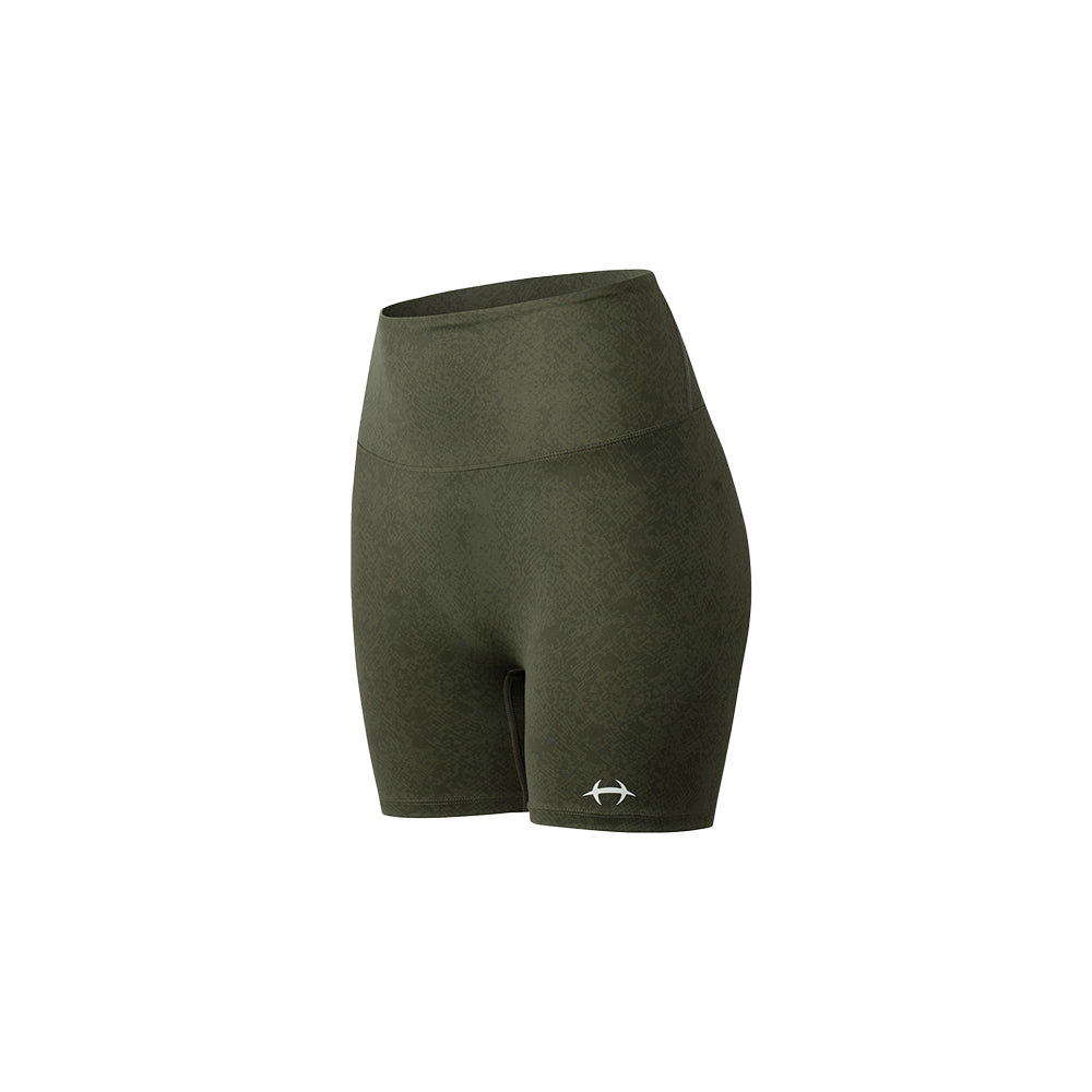 Python 蛇紋壓紋3.5分單車短褲 深灰色