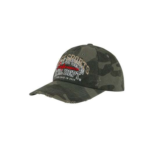 Arch Logo 水洗刷舊迷彩棒球帽 軍綠迷彩