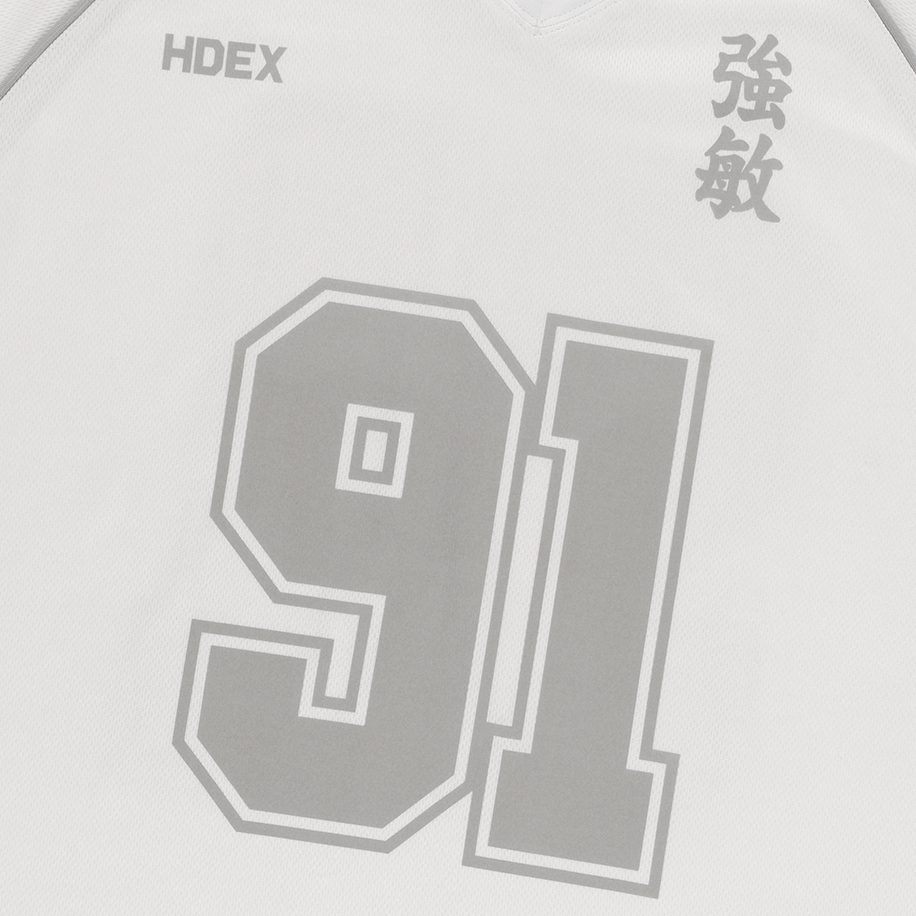 Agility Dexter Rugby 美式透氣網眼運動短袖上衣 白色