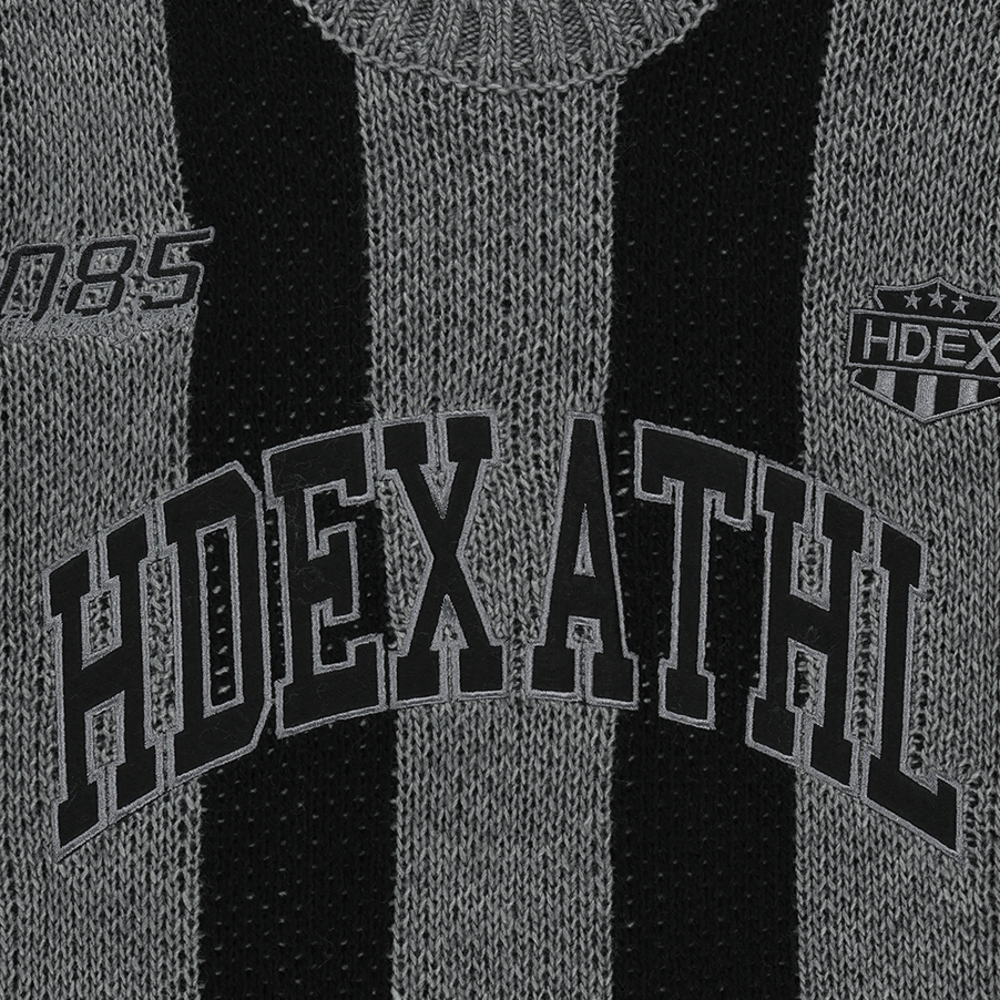 【早鳥優惠】Athletic Stripe 條紋撞色毛衣 黑色