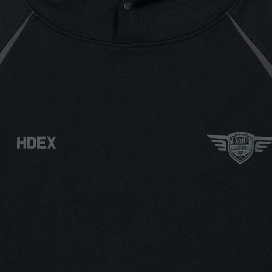 【早鳥優惠】Winged Logo Color Block 滾邊運動連帽上衣 黑色(男女同款)