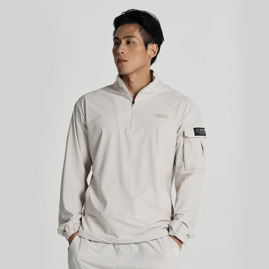 Active Essential 半拉鍊機能長袖運動上衣 米白色