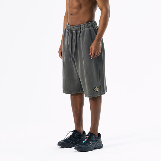 Pigment 復古風百慕達運動短褲 鐵灰色