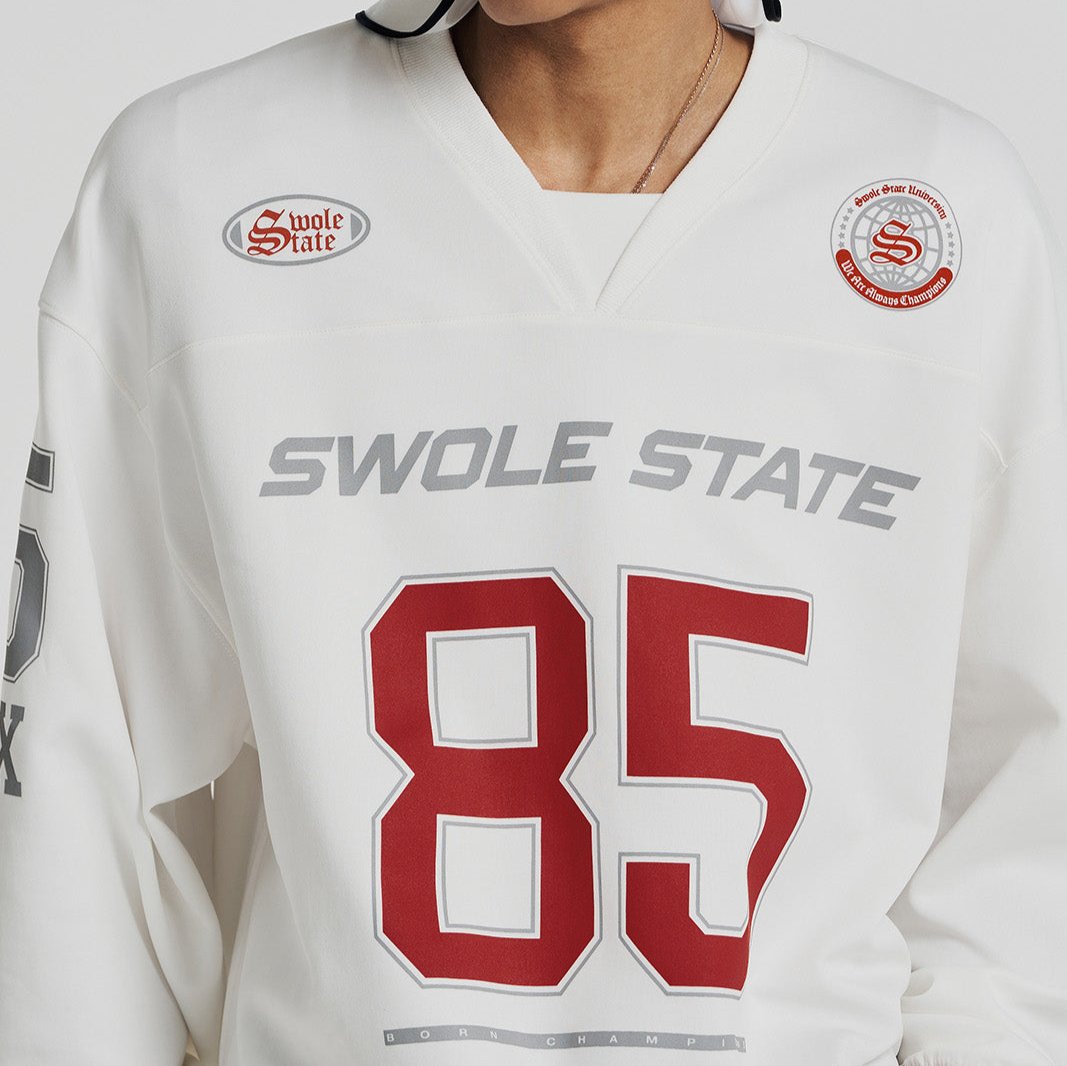 Rugby Jersey Giant Fit 美式復古長袖上衣 白色