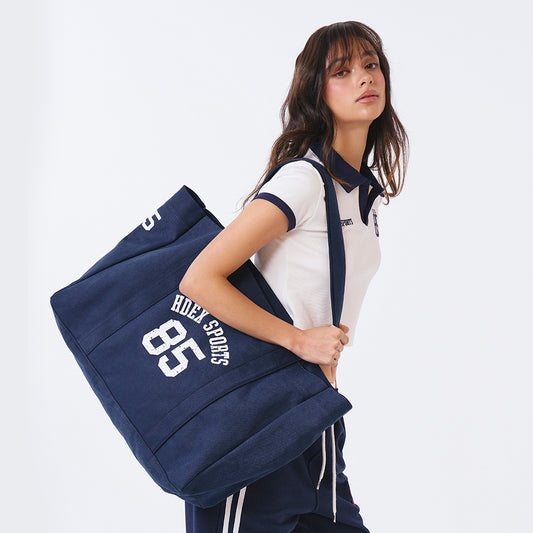 【Doboji & Tony 團購預購】Sporty Cotton 長把大托特包 深藍色