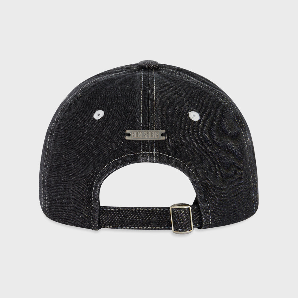 【新品預購】Washed Stitch 丹寧刺繡棒球帽 黑色