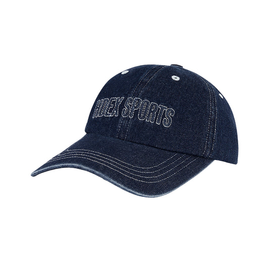 Washed Stitch 丹寧刺繡棒球帽 藍色
