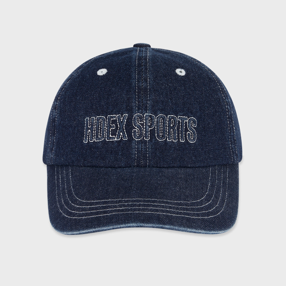 【新品預購】Washed Stitch 丹寧刺繡棒球帽 藍色