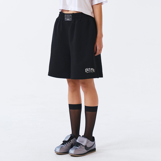 Wide Waist 百慕達運動短褲 黑色