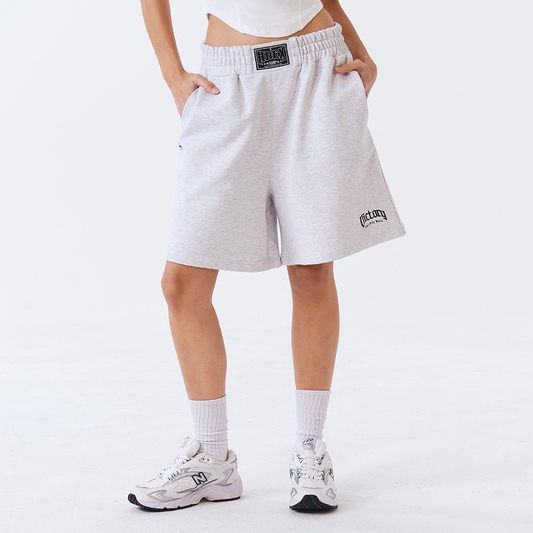 Wide Waist 百慕達運動短褲 灰白色