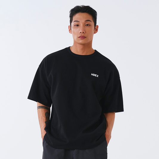Main Small Logo Over Fit 短袖運動上衣 黑色