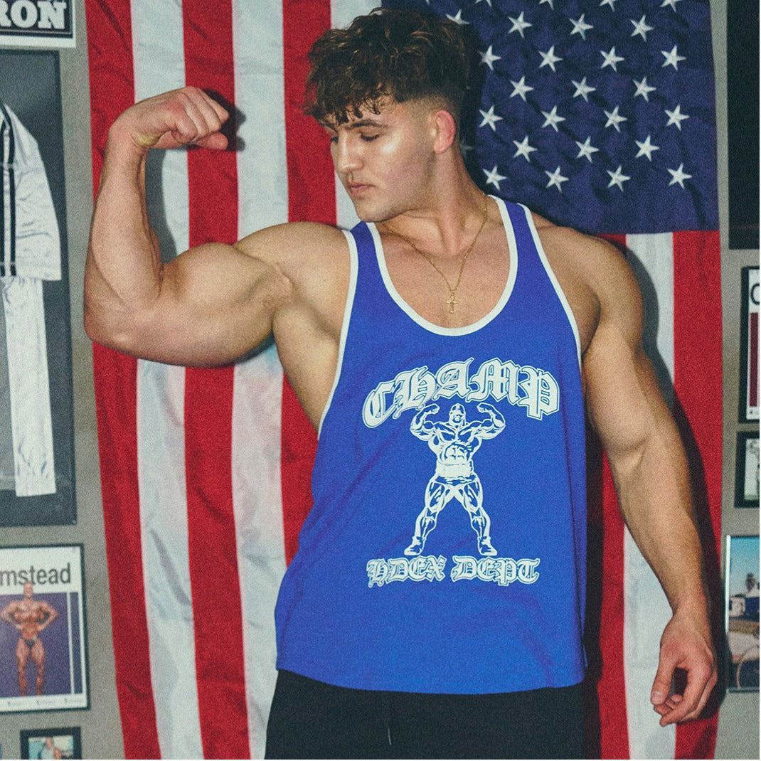 Old Champ 細肩挖背訓練背心 鈷藍色