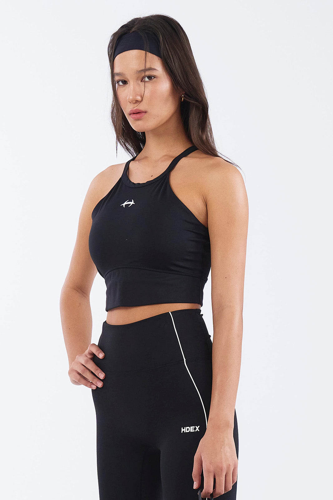 SUPPORT 掛脖美背交叉運動背心 黑色