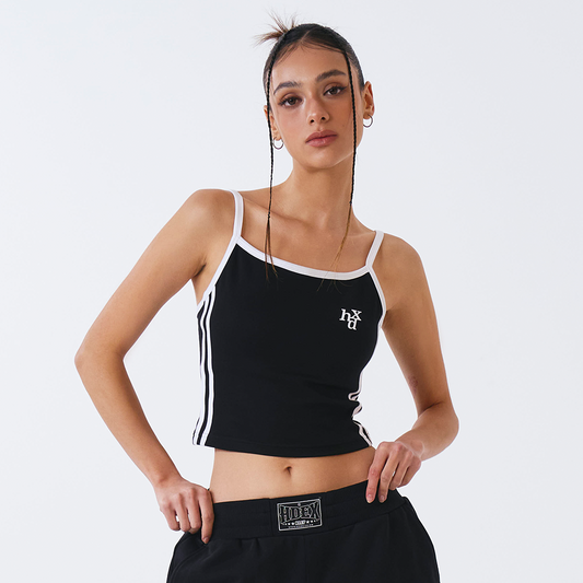 Signature Sporty 撞色細肩運動背心 黑色