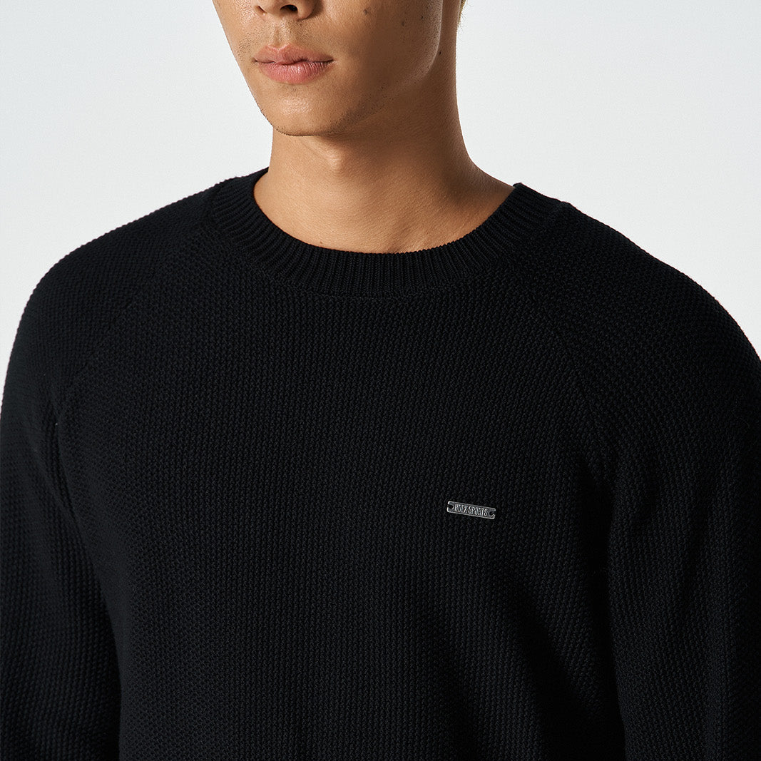 【早鳥優惠】Essential Muscle Fit 貼身針織毛衣 黑色