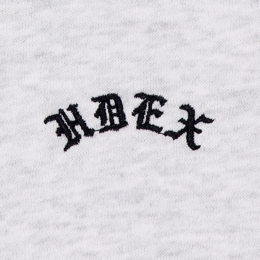 Contrast Stitch 休閒連帽外套 麻灰白