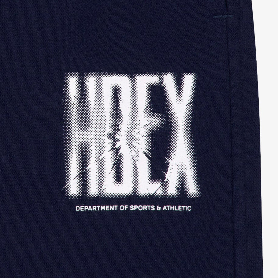 【新品預購】Crack Printed 直筒運動長褲 深藍色