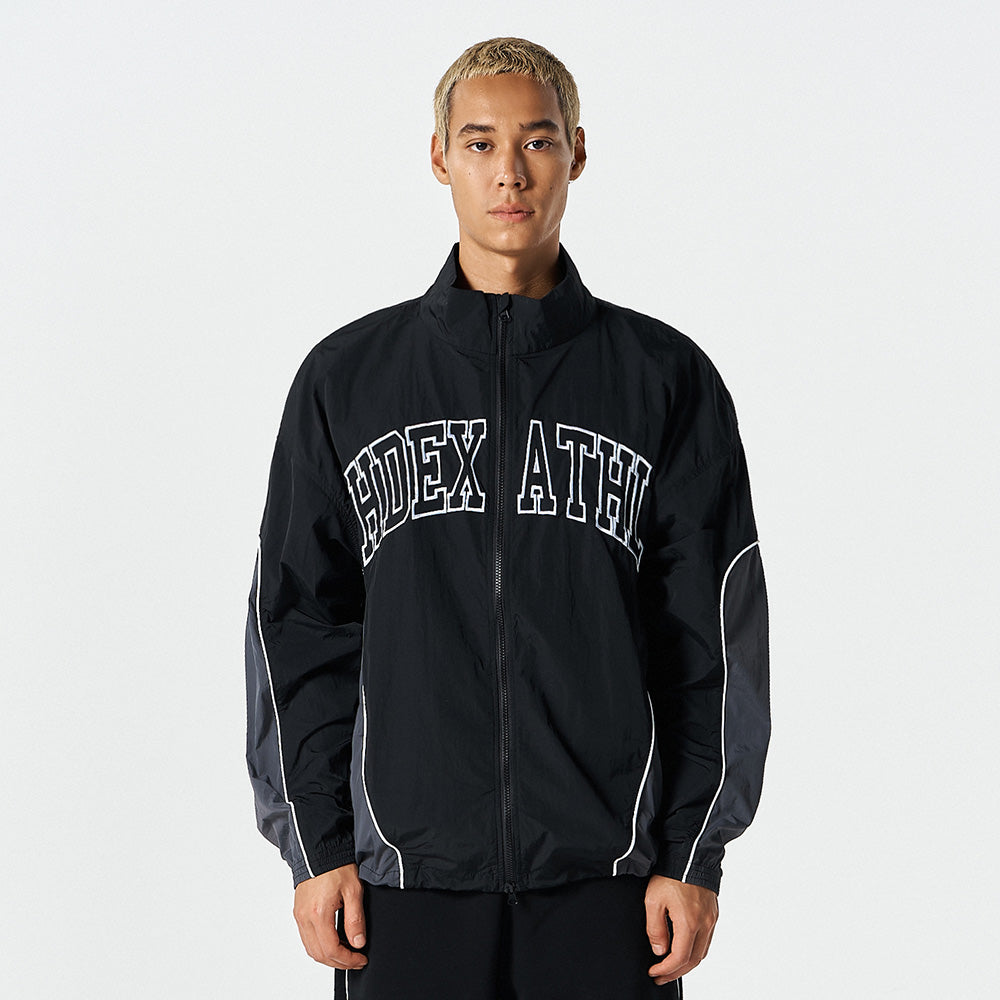 【早鳥優惠】Athletic Color 滾邊撞色尼龍防風外套 黑色(男女同款)