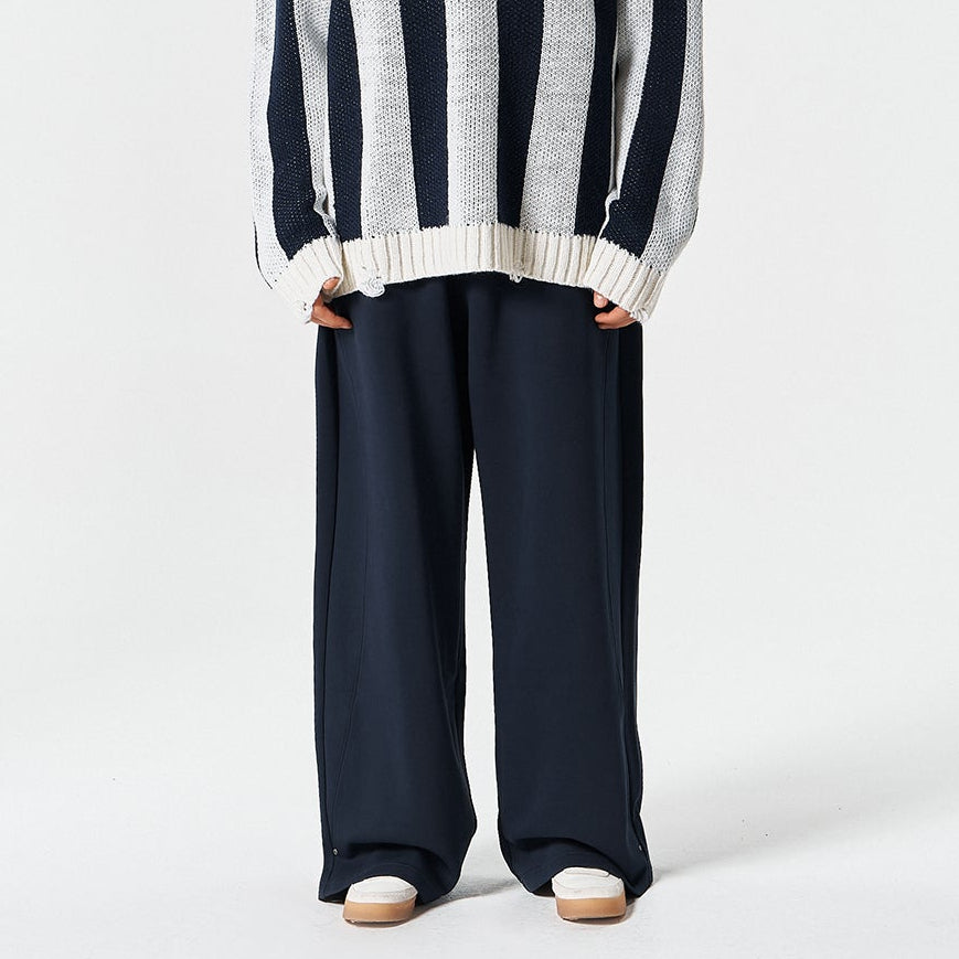 【早鳥優惠】Curve Rivet 寬鬆運動長褲 深藍色(男女同款)