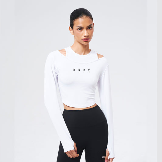 Womens Brisen Layered  假兩件式長袖上衣 白色