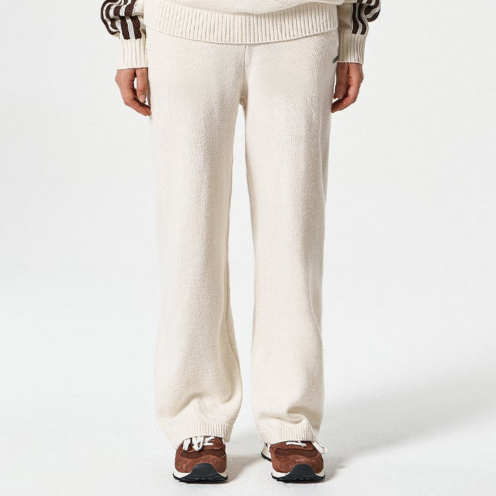【早鳥優惠】Womens Knit 寬鬆針織長褲 象牙白