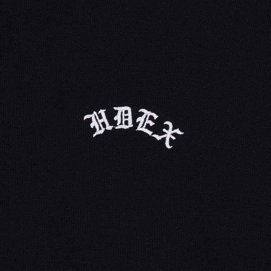 Contrast Stitch 短版休閒連帽外套 黑色