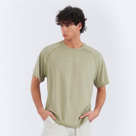 ASSIST MESH MIX 透氣運動短袖上衣 橄欖綠