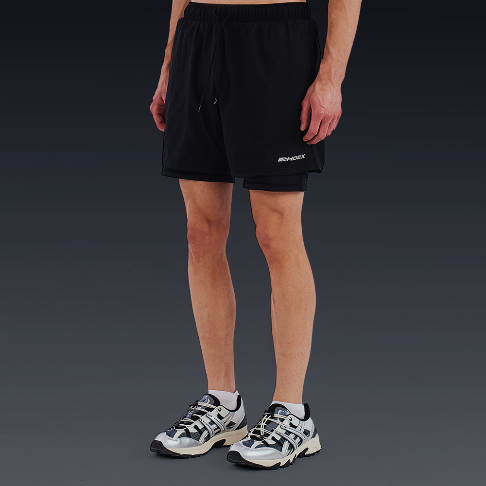【新品預購】ASSIST MESH MIX 兩件式透氣運動短褲 黑色