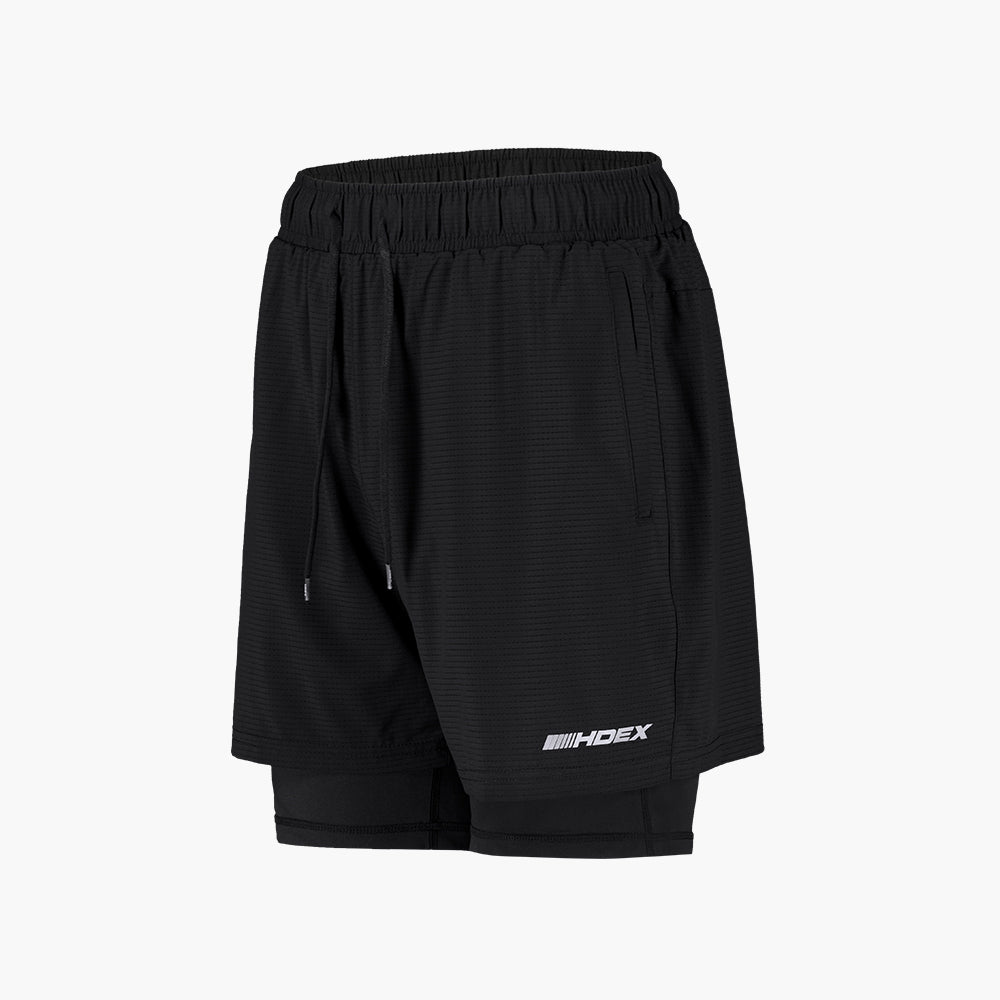 【新品預購】ASSIST MESH MIX 兩件式透氣運動短褲 黑色