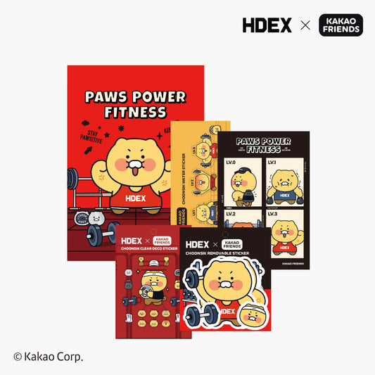 HDEX x KAKAO FRIENDS CHOONSIK系列 貼紙組合包